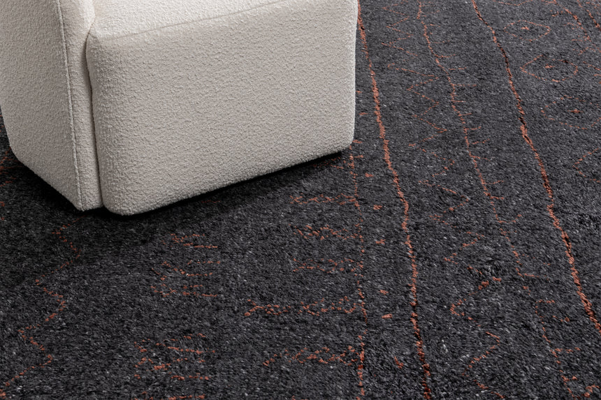 Cali Moroccan Rug – Charcoal / Amber