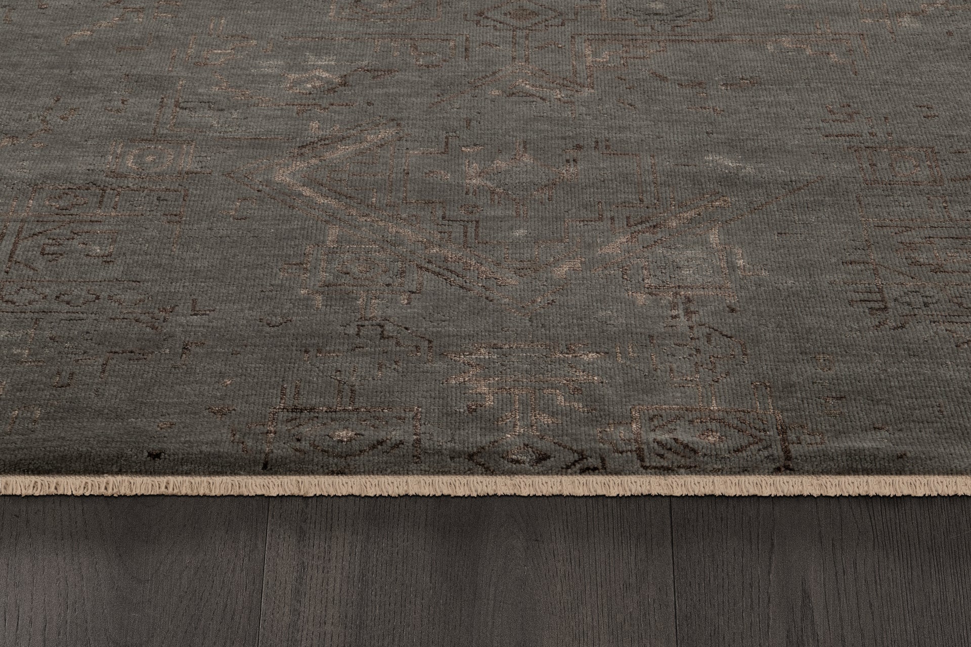 Venza Rug – Dark Grey / Brown