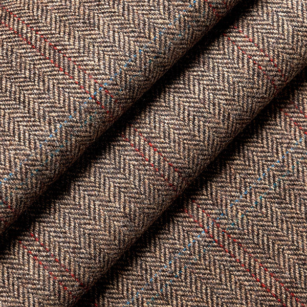 Wool Herringbone Stripe | Camel