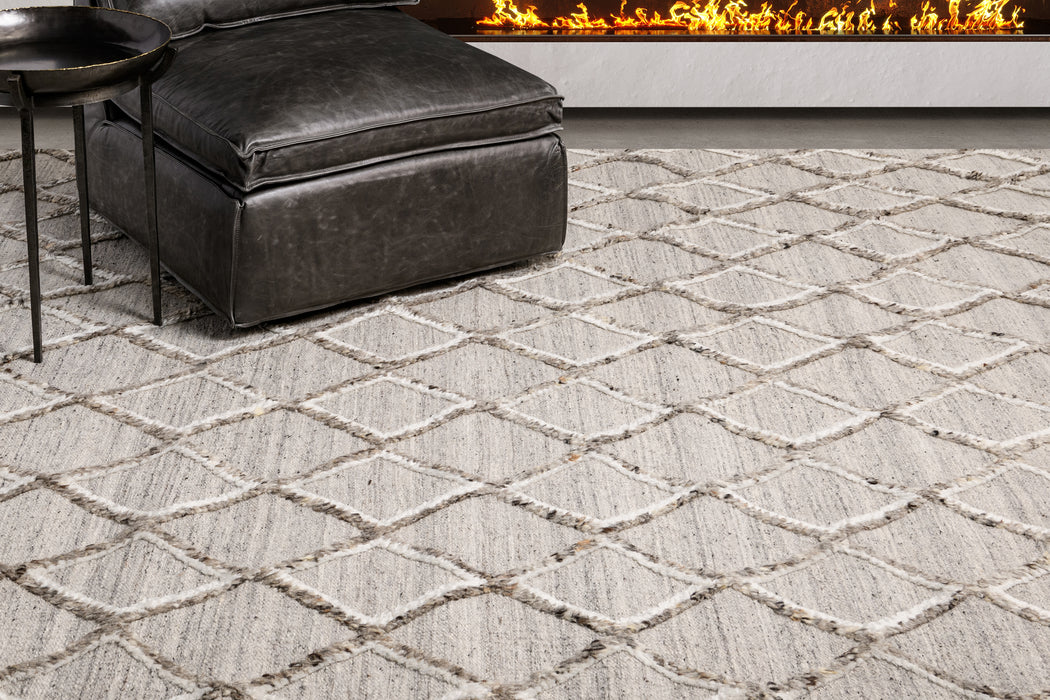 Rombo Rug – Grey / Ivory