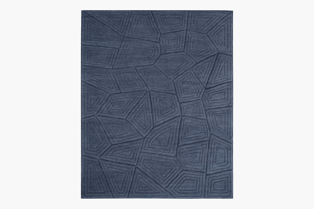 Labryrinth Rug – Navy