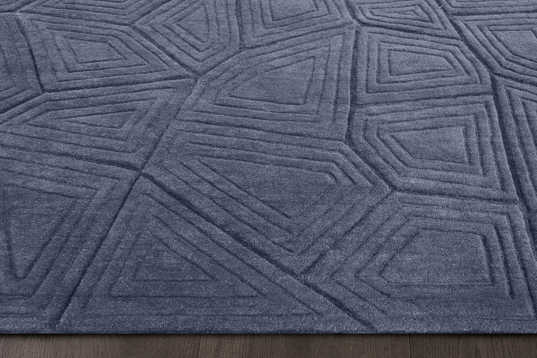 Labryrinth Rug – Navy