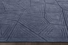 Labryrinth Rug – Navy