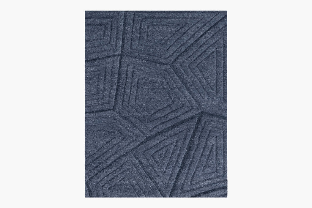 Labryrinth Rug – Navy