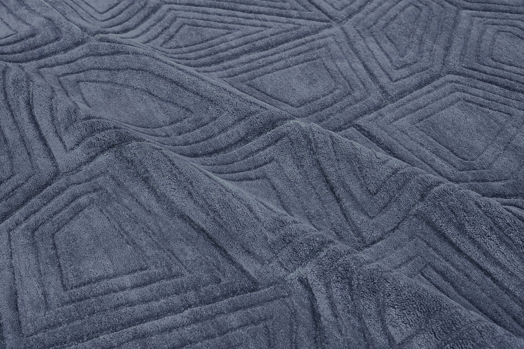 Labryrinth Rug – Navy