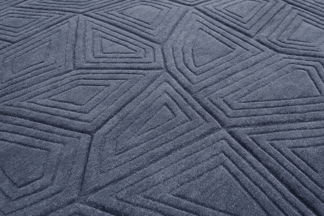 Labryrinth Rug – Navy