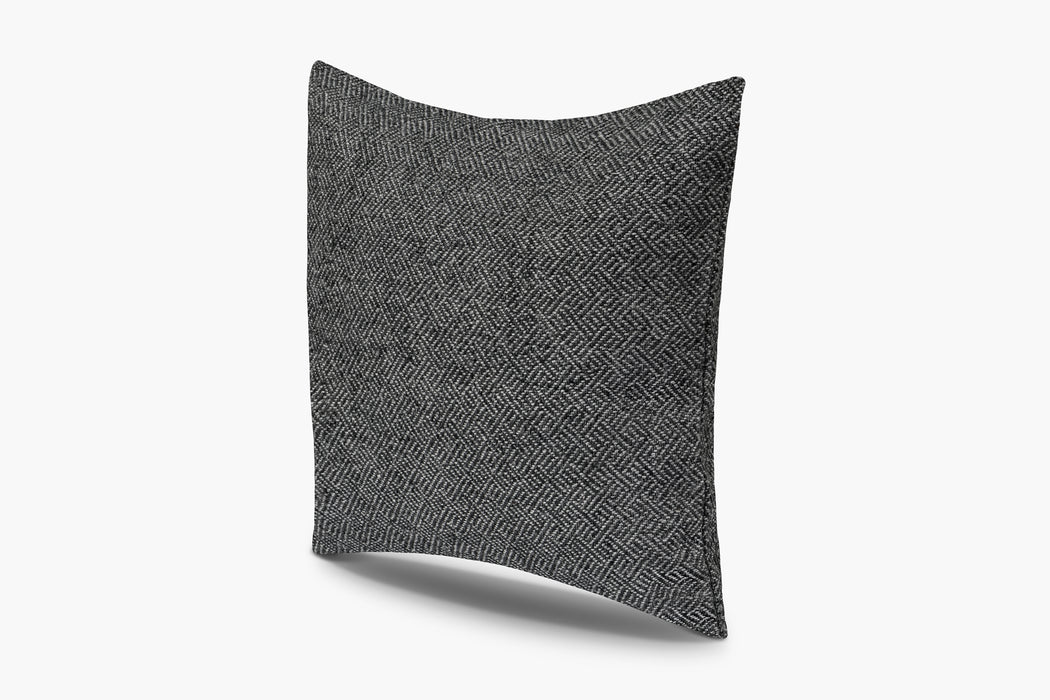 Angled Diamond Pillow Cover - Charcoal