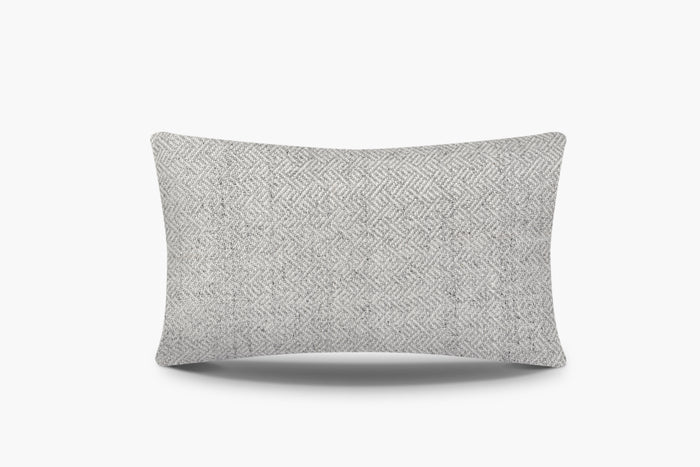 Angled Diamond Pillow Cover - Silver