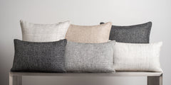 Basketweave Pillow Cover - Charcoal