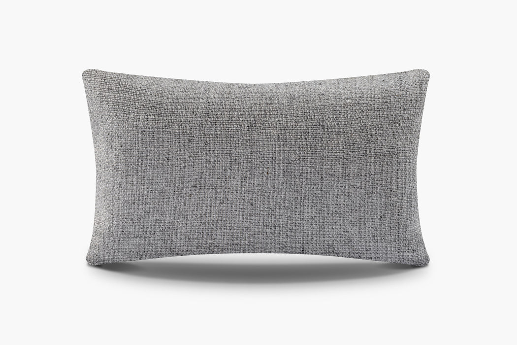 Basketweave Pillow Cover - Silver