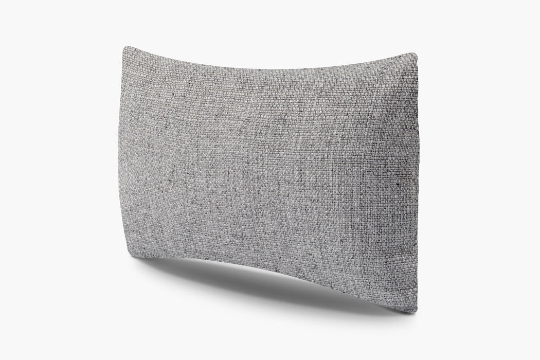 Basketweave Pillow Cover - Silver