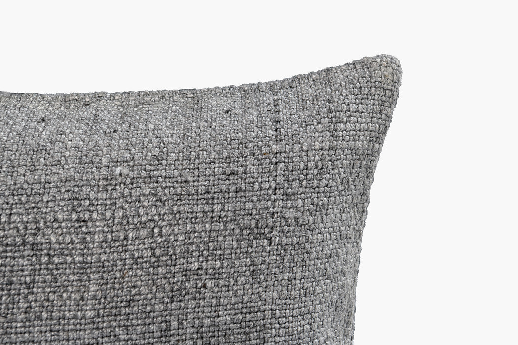 Basketweave Pillow Cover - Silver