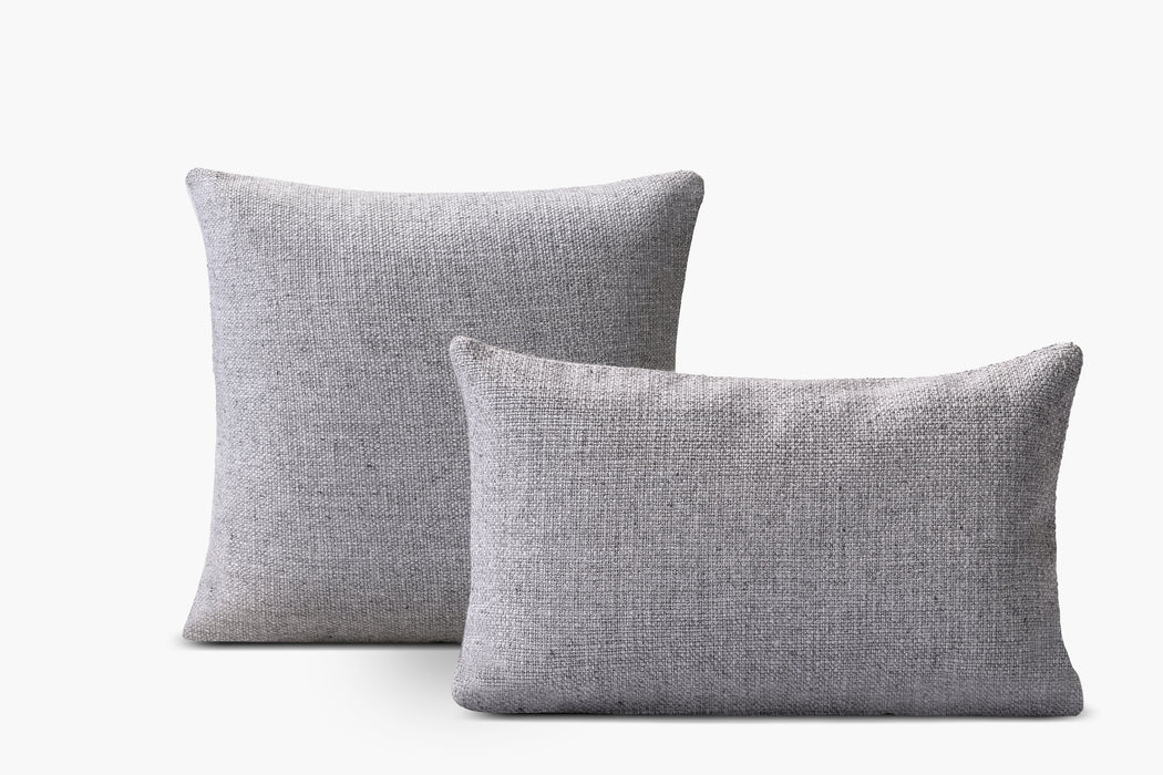 Basketweave Pillow Cover - Silver