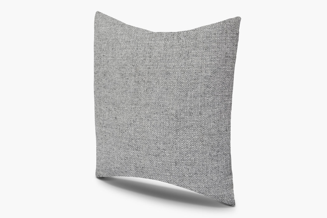 Basketweave Pillow Cover - Silver