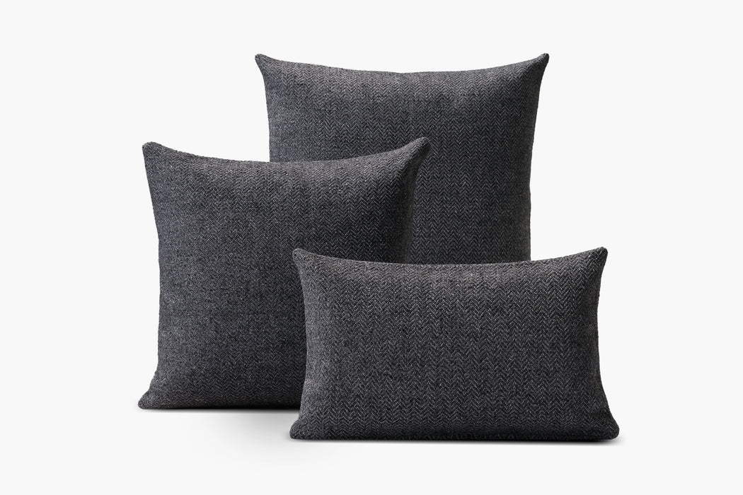 Chevron Pillow Cover - Charcoal