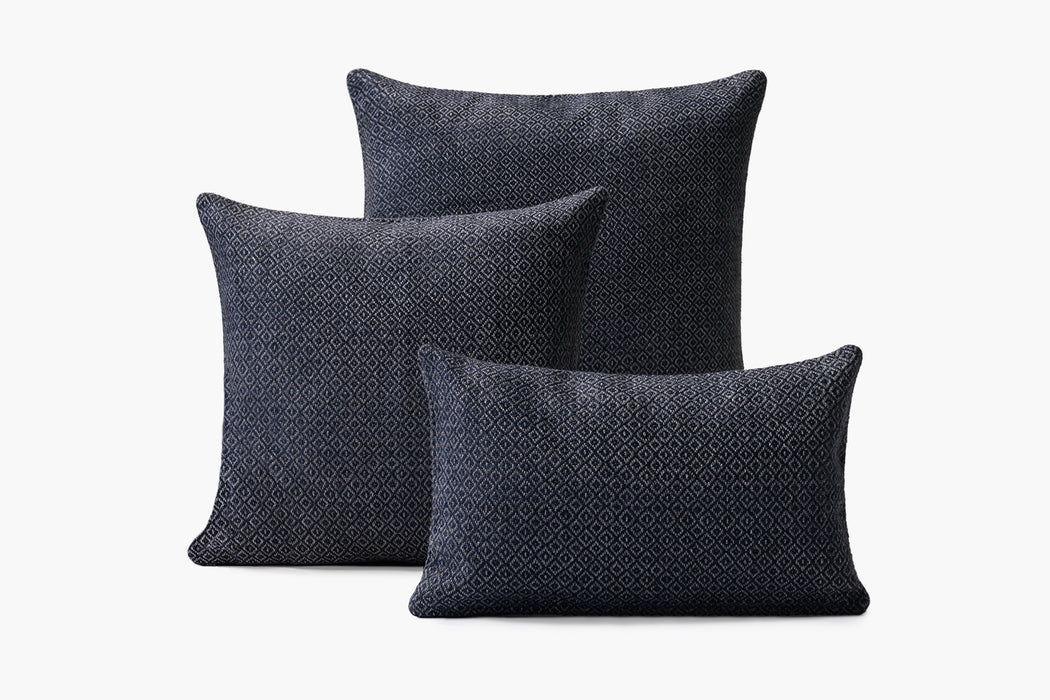 Double Diamond Pillow Cover - Navy