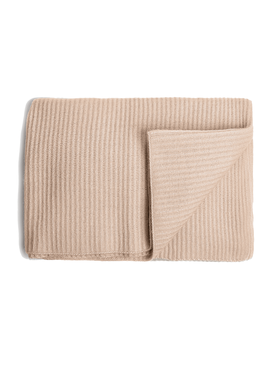 Ribbed Cashmere Throw - Sand