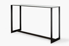 Hawthorn Clear Glass Console Table