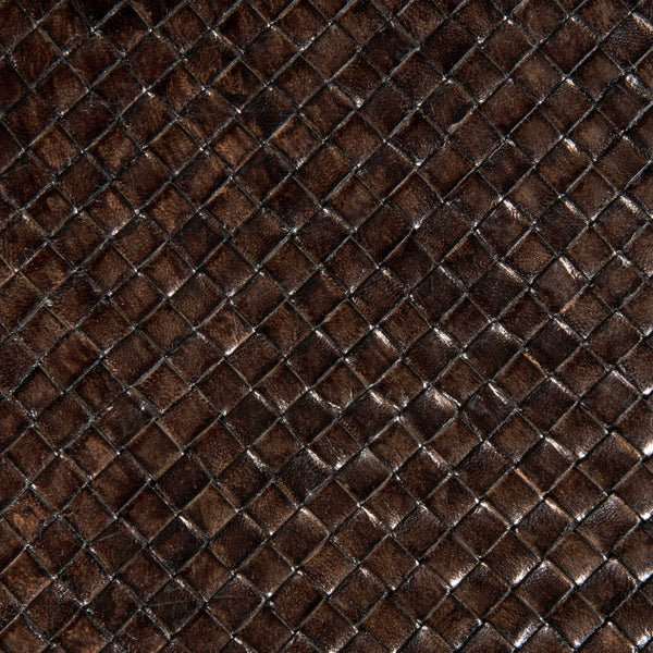 Woven Leather | Chocolate Brown