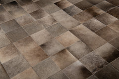 South American Cowhide Tile Rug – Charcoal