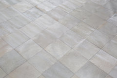 South American Cowhide Tile Rug – Ivory