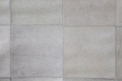 South American Cowhide Tile Rug – Ivory