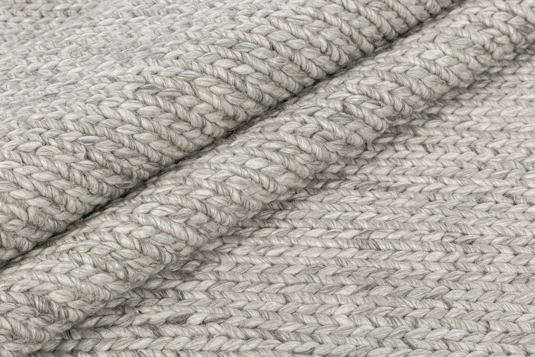 Braided Wool Rug – Fog