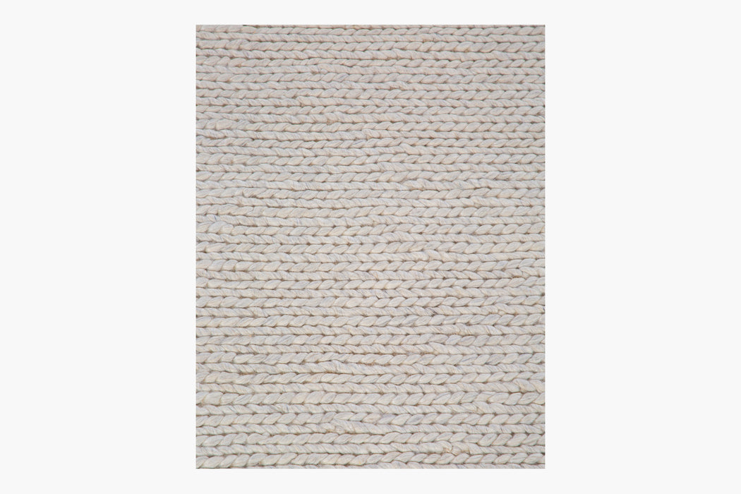Braided Wool Rug – Cream