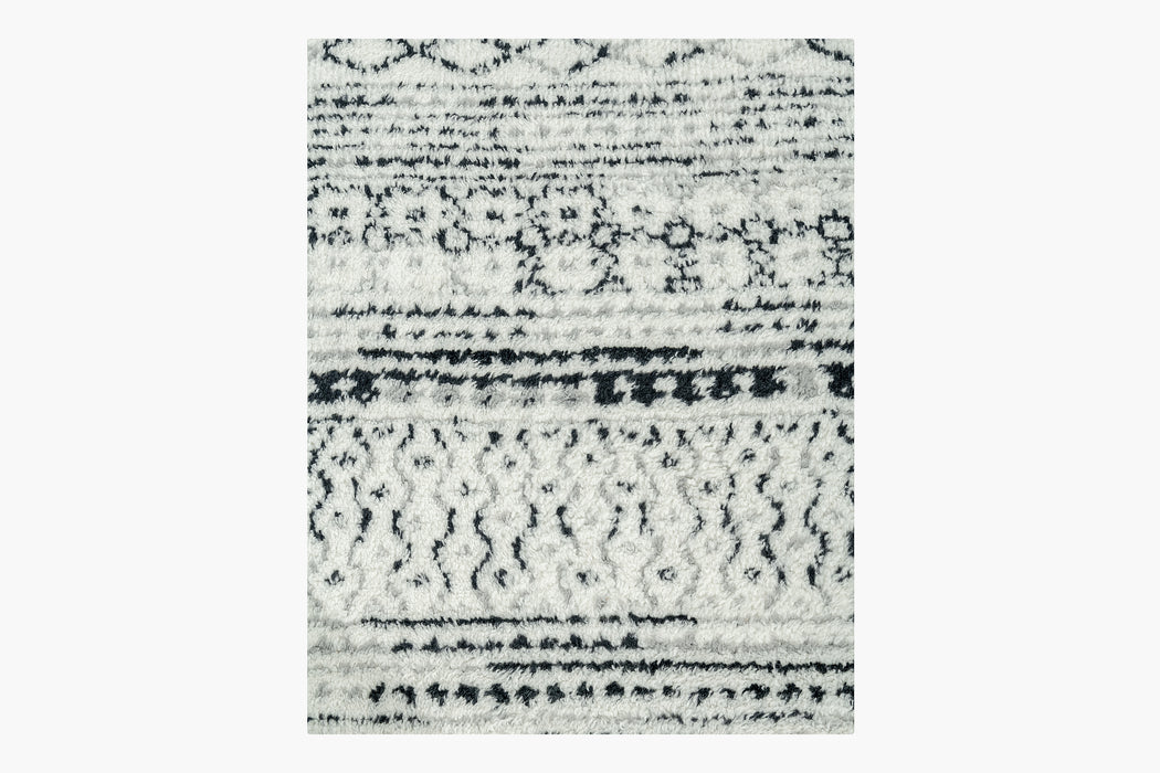 Mori Rug – Ivory / Black