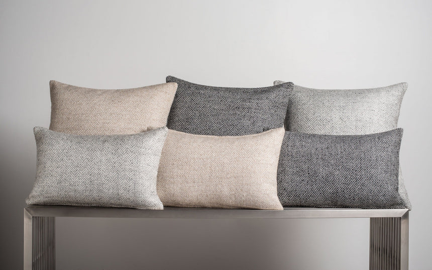 Angled Diamond Pillow Cover - Navy