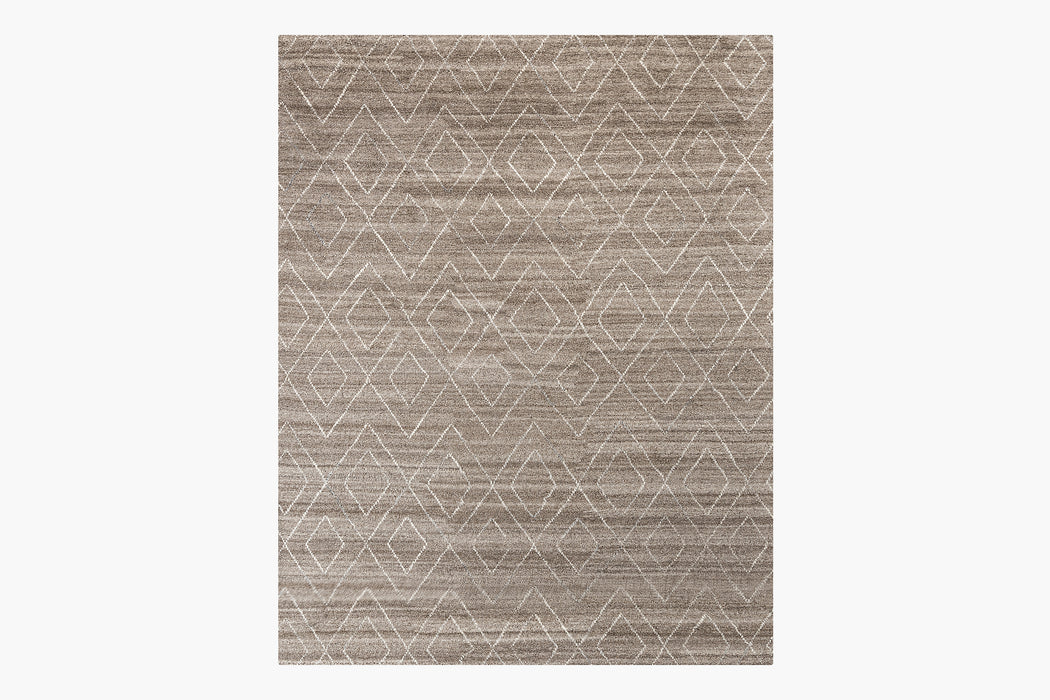 Double Diamond Moroccan Rug – Taupe