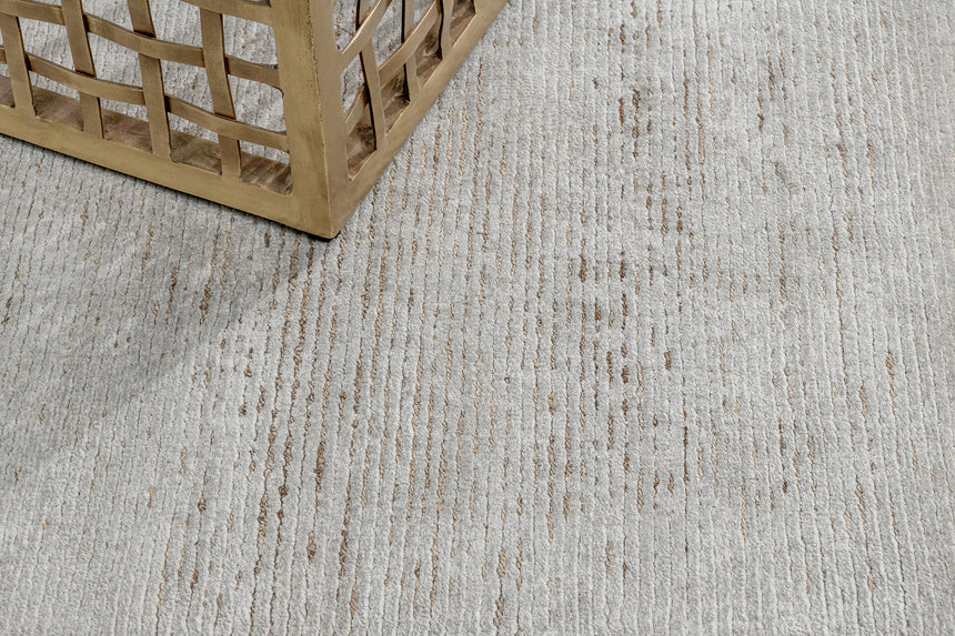 Ribbed Silk and Nettle Rug – Heather