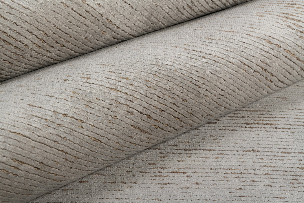 Ribbed Silk and Nettle Rug – Heather