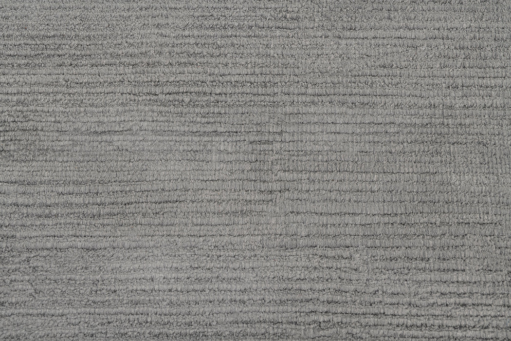 Ribbed Silk and Nettle Rug – Lead
