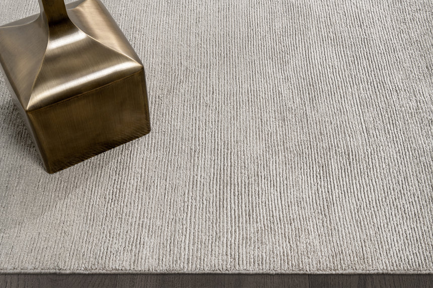 Ribbed Silk Rug – Truffle