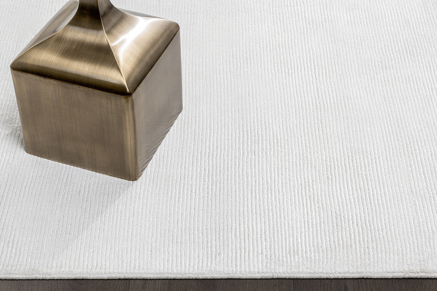 Ribbed Silk Rug – Bone