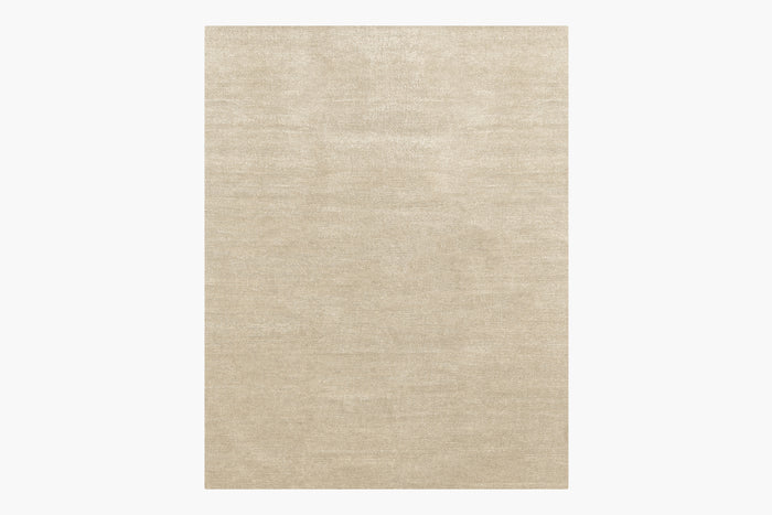 Mongolian Cashmere Cut Rug – Solid Sand