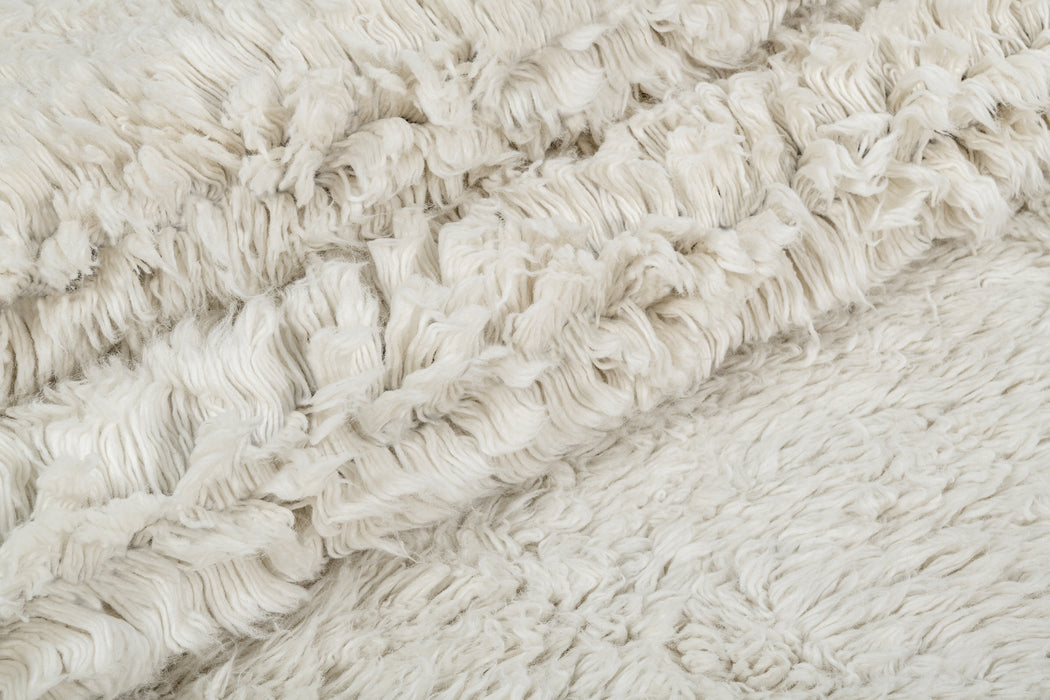 Olivia Handknotted Shag Rug – Chalk