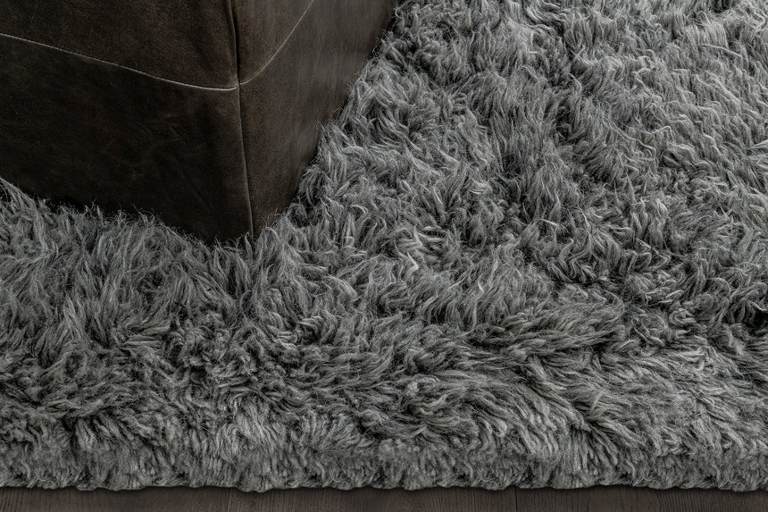 Olivia Handknotted Shag Rug – Grey