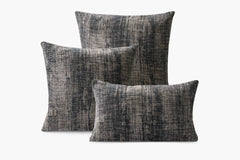 Distressed Textured Weave Pillow - Lead