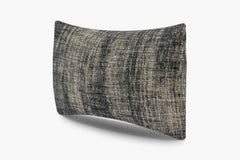 Distressed Textured Weave Pillow - Lead