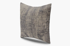 Distressed Textured Weave Pillow - Heather