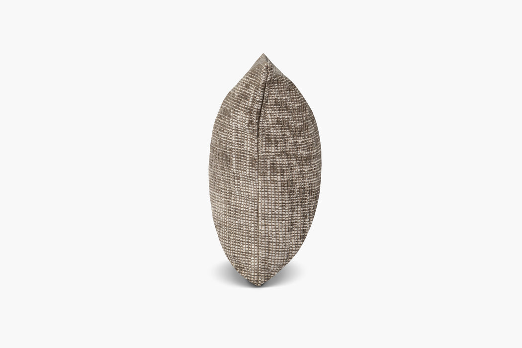 Distressed Textured Weave Pillow - Truffle