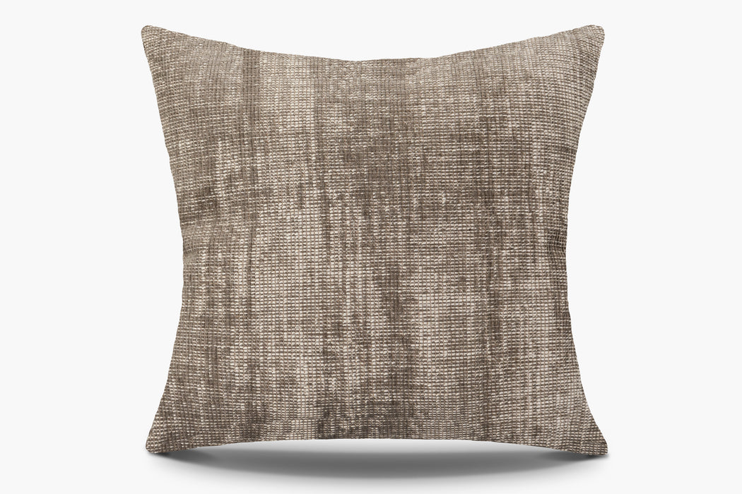 Distressed Textured Weave Pillow - Truffle