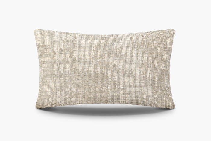 Distressed Textured Weave Pillow - Bone