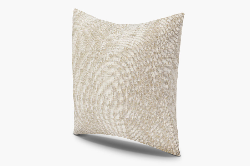 Distressed Textured Weave Pillow - Bone