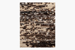 Sienna Silk, Wool and Nettle Rug – Espresso / Sand