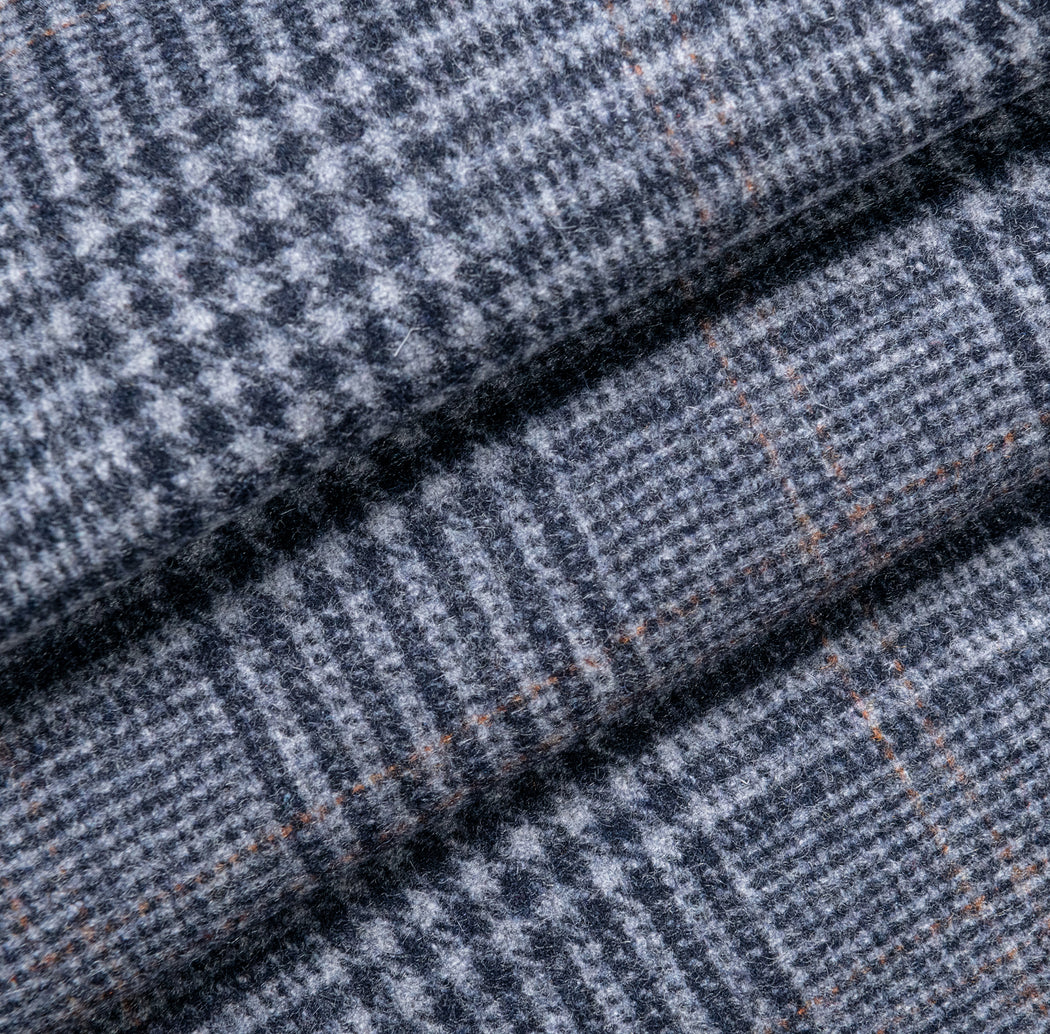 Wool Windowpane Houndstooth | Navy