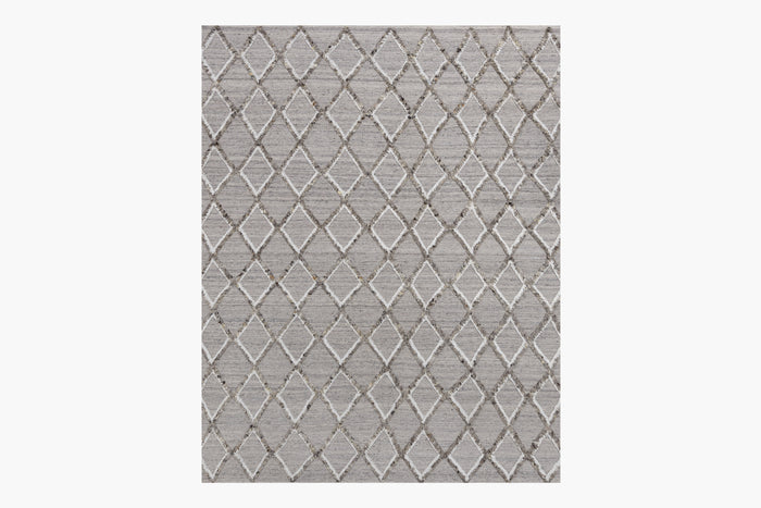 Rombo Rug – Grey / Ivory