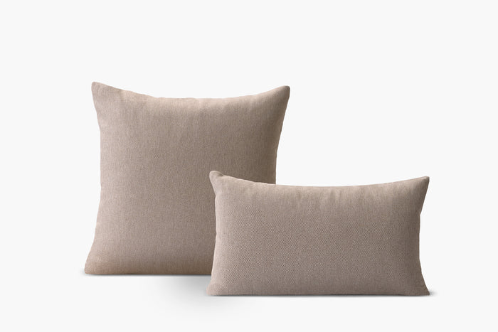 Indoor / Outdoor Herringbone Pillow Cover - Burlap